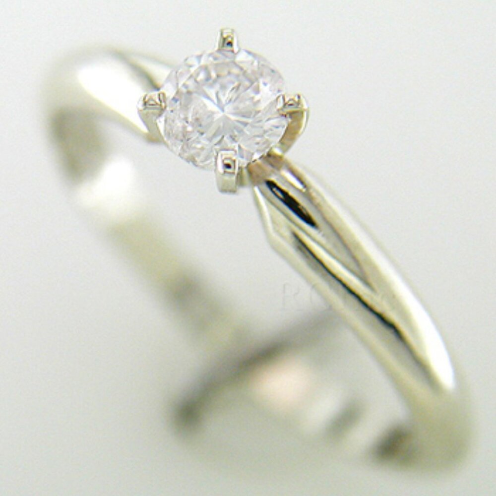 14Kt White Gold 0.33ct Solitaire Diamond Ring